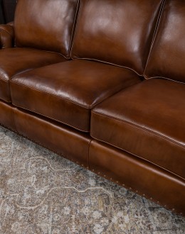 Prescott Brown Leather Sofa