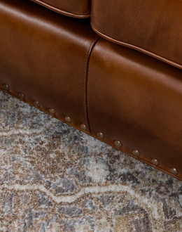 Prescott Brown Leather Sofa