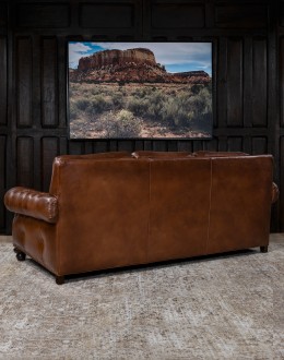 Prescott Brown Leather Sofa