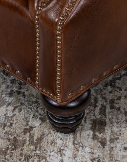 Prescott Brown Leather Sofa