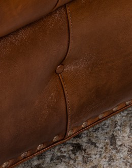 Prescott Brown Leather Sofa
