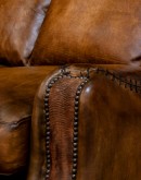 fine western leather sofa,western sofa with saddle leather