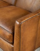 full grain tan leather sofa