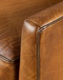 full grain tan leather sofa