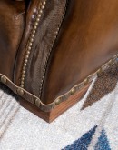 fine western leather sofa,western sofa with saddle leather