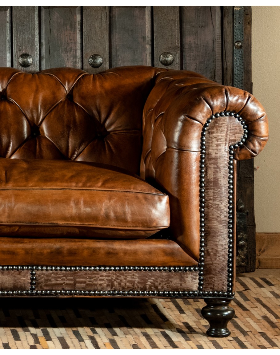 Sauvage Dark Chesterfield Sofa Fine Leather Furniture