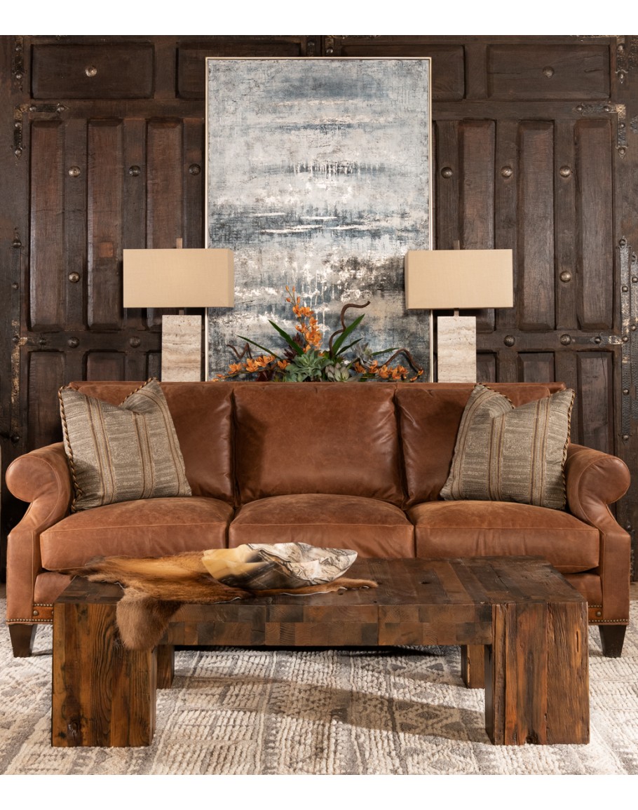 Roanoke Leather Sofa | Fine Furniture - Adobe Interiors
