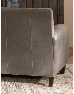 slate grey leather sofa