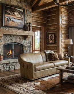 Sydney Relic Western Fringe Leather Sofa