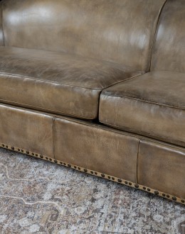 Sydney Relic Western Fringe Leather Sofa