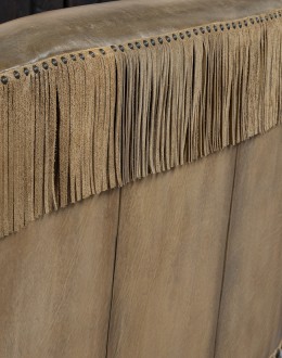 Sydney Relic Western Fringe Leather Sofa