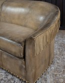 Syndey Chaps Western Fringe Leather Sofa