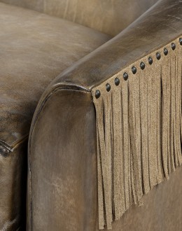 Sydney Relic Western Fringe Leather Sofa