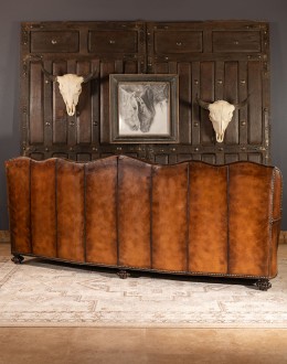 high end leather sofa with tufted back, hand burnished leather chesterfield sofa