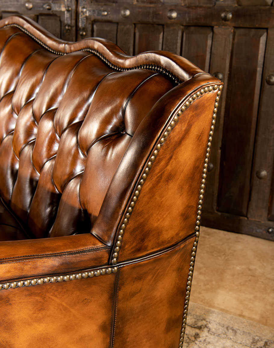 Victoria Tufted Leather Sofa Fine