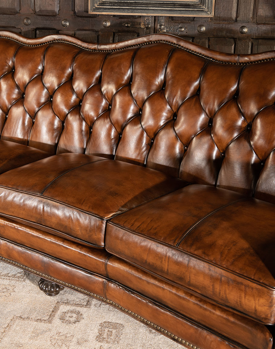Victoria Tufted Leather Sofa Fine