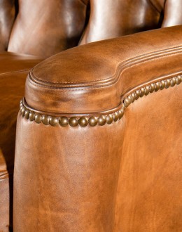 high end leather sofa with tufted back, hand burnished leather chesterfield sofa