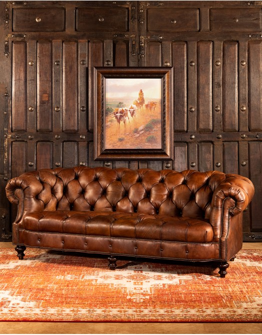 Winchester Tufted Leather Sofa