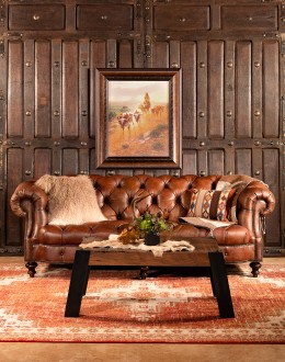 Winchester Tufted Leather Sofa high quality leather chesterfield sofa, remington tanner furniture,chesterfield sofa with saddle leather