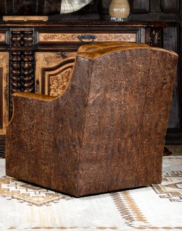 western style leather swivel chair