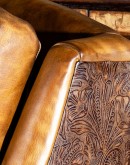 western style leather swivel chair