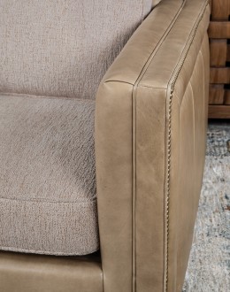Bryce Sand Leather Swivel Chair