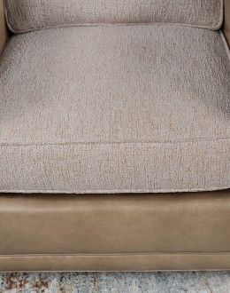 Bryce Sand Leather Swivel Chair