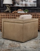 Bryce Sand Leather Swivel Chair