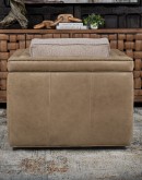 Bryce Sand Leather Swivel Chair