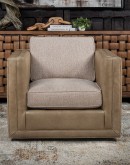 Bryce Sand Leather Swivel Chair