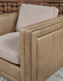 Bryce Sand Leather Swivel Chair