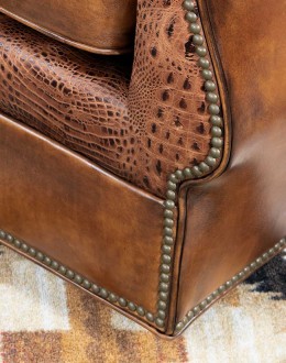 Calexico Leather Swivel Glider