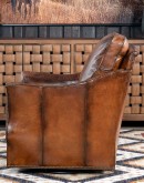 hand burnished leather swivel and glider chair,saddle leather chair