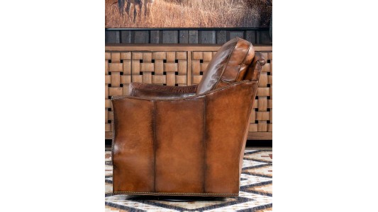 Calexico Rocker Full Grain Leather Swivel Chair - Vintage