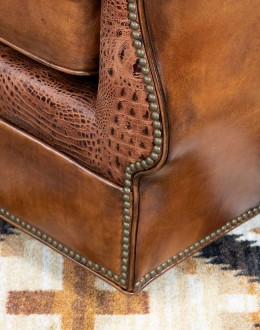 Calexico Leather Swivel Glider
