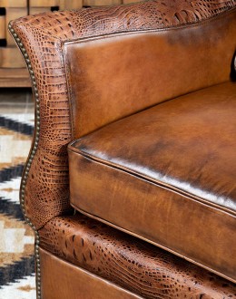 Calexico Leather Swivel Glider
