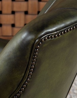 Crockett Olive Swivel Chair