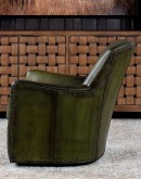 fine western style living room swivel chair,saddle leather swivel chair