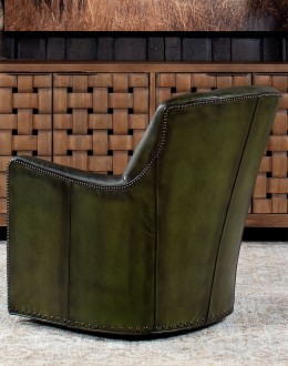 Crockett Olive Swivel Chair