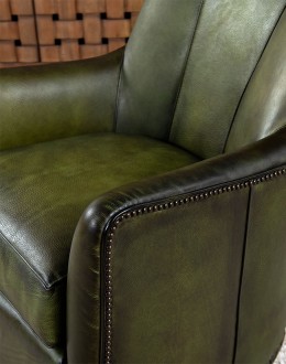 Crockett Olive Swivel Chair