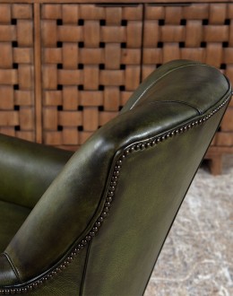 Crockett Olive Swivel Chair