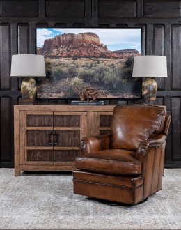 Dutton Brown Swivel Glide Chair