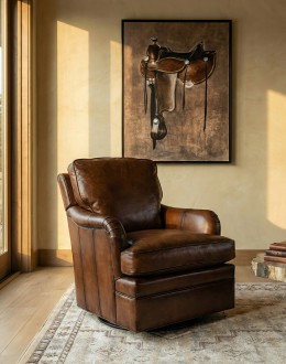 Dutton Brown Swivel Glide Chair