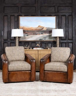 Ella Cocoa Swivel Chair