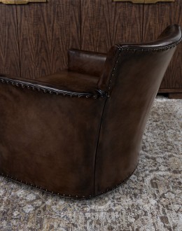 Jackson Smoke Leather Swivel Chair