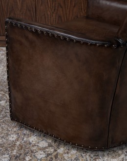 Jackson Smoke Leather Swivel Chair