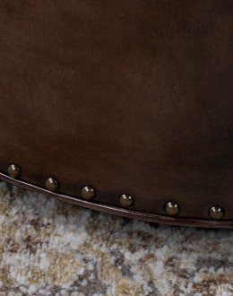 Jackson Smoke Leather Swivel Chair