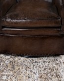 Jackson Smoke Leather Swivel Chair