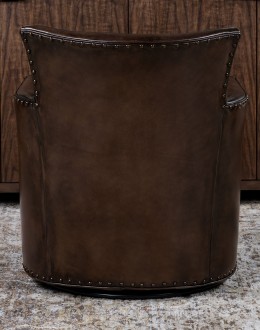 Jackson Smoke Leather Swivel Chair