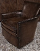 Jackson Smoke Leather Swivel Chair